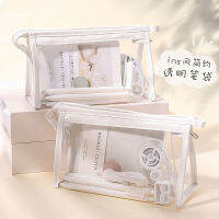 2021New Stationery Box Transparent Pencil Case Large Capacity Girl Korean Simple CuteinsJapanese Primary School Female