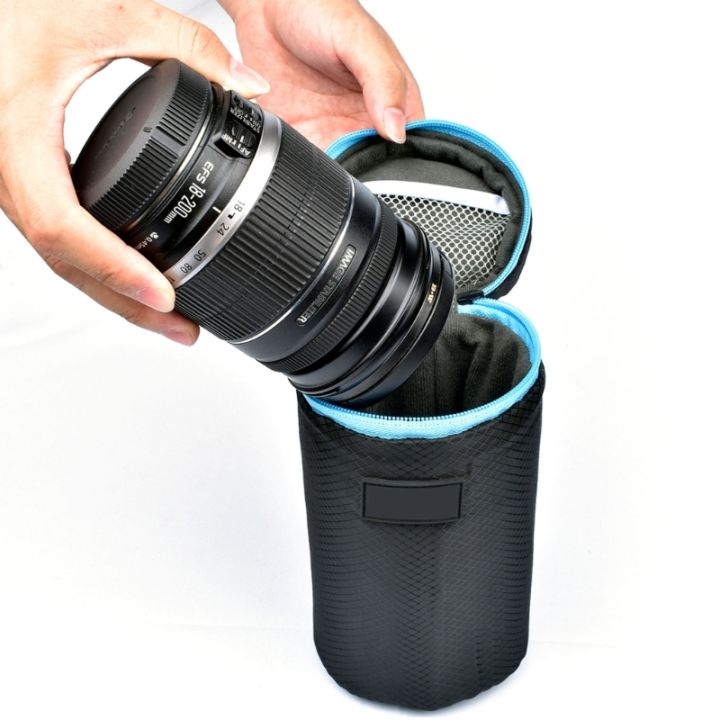 กระเป๋าเลนส์กล้องสำหรับเคสที่เป็นสากลสำหรับเลนส์-zoom-telefoto-กระเป๋าซิปกระเป๋าป้องกันเลนส์หนาทำจากไนลอน