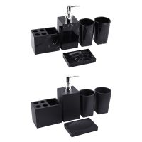 【jw】﹉⊕  5 peças conjunto de banho polyresin mármore acessórios do banheiro para apartamento