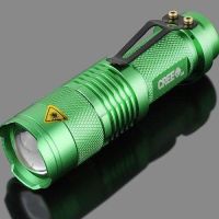 Mini led torch ไฟฉายจิ๋วแรงสูง สว่างจับใจ CREE 14500 รุ่น SK68 สามารถใช้ถ่าน AA สีเขียวอ่อน