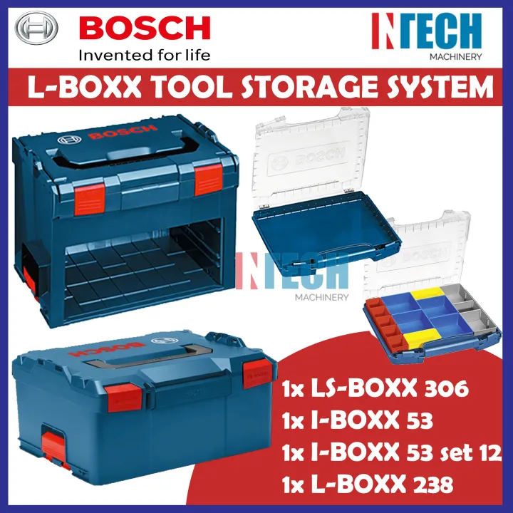 BOSCH L-BOXX TOOL STORAGE LS-BOXX 306 C/W 53 + 53 SET12 +L-BOXX 238 Lazada