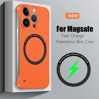 TTDD แม่เหล็กไร้กรอบสำหรับ Magsafe เคสบางชาร์จไร้สายฝาหลังแข็งสำหรับ iPhone 14 13 12 11 Pro Plus Max 7 8PLUS