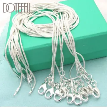 Miqiao 925 Sterling Silver O Chain Long 40 45 50 55 60 65 70 80cm