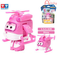 เด็ก MINI Super Wings Original Auldey ของเล่นแอ็คชั่นตุ๊กตาหุ่นยนต์ Jett Dizzy เครื่องบินเด็กการเปลี่ยนรูปของขวัญวันเกิดของเล่น