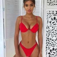 Shipping Drop Bathing Swimwear Triangle Bandage Colors 4 Women Set Bikini Brazilian Unpadded Up Push Sexy Swimsuit Set Bikini