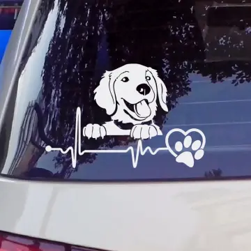 Golden retriever hotsell car sticker