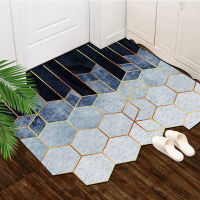 Front Door Rug Mat Geometry Indoor Doormat Waterproof Non Slip Washable Quickly Absorb Moisture Resist Dirt Rugs for Entrance