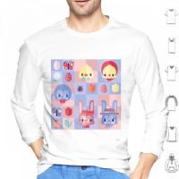 Happy Easter! Pattern Hoodie cotton Long Sleeve Easter Happy Easter Greeting Easter Bunny Bunny Rabbit Duckling Chick Tulip