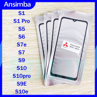 Ansimba กระจกด้านนอกหน้าจอด้านหน้ามีกาวโอก้าสำหรับ Vivo S1/S1 Pro/S5/S6/S7e/S7/S9/S10/S10pro/S9E/S10e/V20จอ LCD ตัวเปลี่ยนกระจกด้านนอกสัมผัส