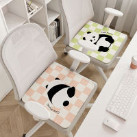 Cartoon panda ice silk breathable summer car mat office chair cushion fart long sit chair cushion