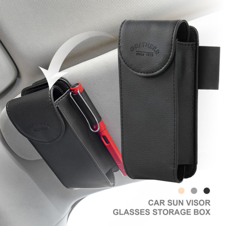รถ-auto-กระบังแสง-point-กระเป๋าจัดระเบียบกระเป๋าแว่นตาที่แขวนสิ่งของรถ-จัดแต่งทรงผมที่ใส่การ์ดไอซี-sunshade-กระเป๋า