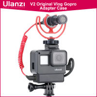 Ulanzi เคสอะแดปเตอร์ V2 GoPro เดิมสำหรับ GoPro Hero 7 6 5เคสปลอกหุ้มพลาสติกพร้อมช่องเสียบไมโครโฟน