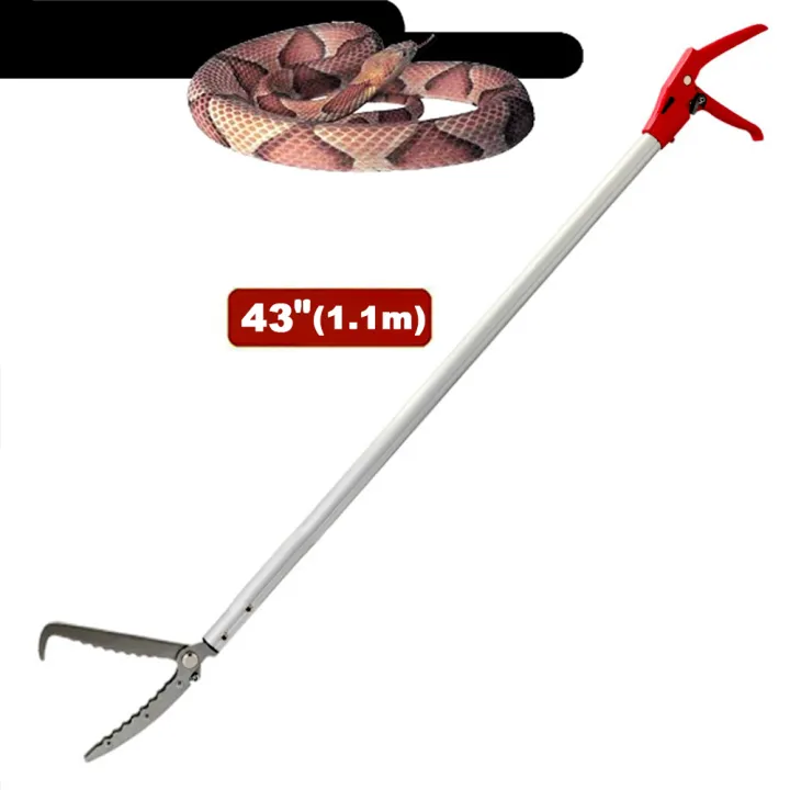 1m Snake Tong Reptile Grabber Rattle Snake Catcher Wide Jaw Handling 