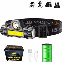 10000mAh Portable Powerful Headlamp USB Rechargeable LED Headlight Waterproof Flashlight Built in 18650 Fishing Camping Light