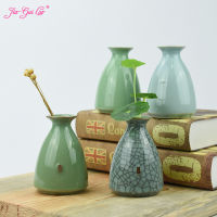 JIA-GUI LUO Ice crack Celadon creative decoration personality flower home decoration water culture flower ceramic vase C052