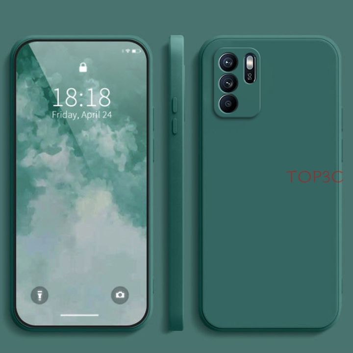 6z-oppo-reno-5กรัม5z-reno6-5-pro-4-pro-4g-ซิลิโคนเหลวตรงขอบเคสใส่โทรศัพท์ฝาหลัง-tpu-ซิลิโคนสีลูกกวาด