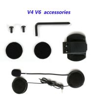 3.5MM V4 V6 V6 Pro Accessories Earphone Speaker Microphone Clip Motorcycle Helmet Bluetooth Intercom Moto Intercom Parts