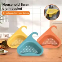Multifunctional Swan Sink Drain Basket Universal Hanging Kitchen Storage Basket Kitchen Leftover Sink Strainer