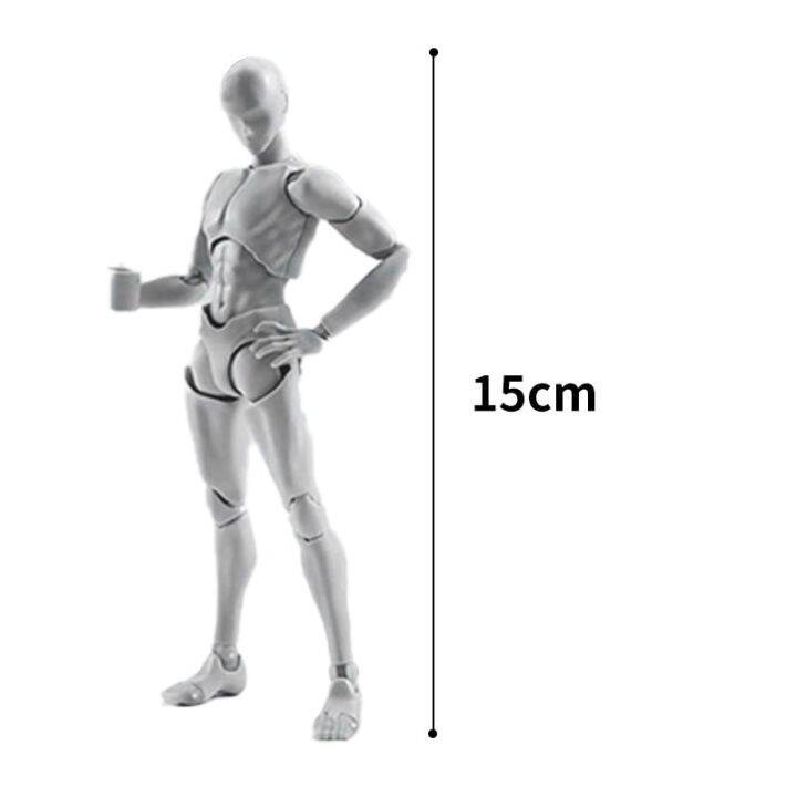 15cm-grey-shf-male-mannequin-moveable-gestures-joints-body-action-anime-painting-collectible-model-figure-doll-toy-children-gift