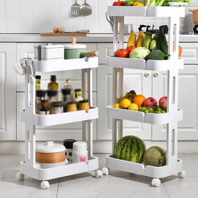 【CW】 Multi-layer Storage Cart Rolling Wheels Organizer Household Rack Shelf
