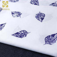 WP-3788 ผ้าพิมพ์ลาย สีขาวใบไม้