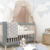 INS Nordic Mosquito Net Hanging Tent Baby Bed Crib Canopy Tulle Curtains for Bedroom Children Play House Tent Kids Room Decor