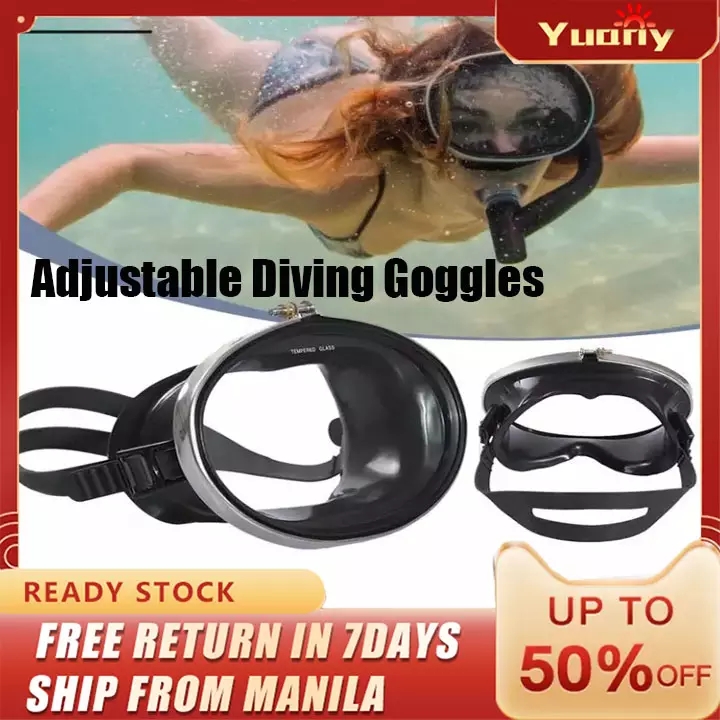 HD Waterproof Tempered Glass Stainless Diving Goggles Fisherman Swimming 