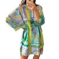 【HOT】№✜☼ 2021 New Women’s Shirt Ladies Loose Sleeve Short Abstract Printing Single-breasted Lapel