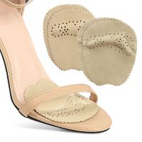 ☍♧ﺴ Cowhide Leather Forefoot Pad Shoes Pads Foot Care Anti-pain Non-slip Cushion for Women High Heel Sandals Half Insoles for Shoes