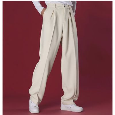กางเกงกางเกงเอวสูงขากว้างลำลองกางเกง Streetwear ขนาดใหญ่กว่าตัว I54กางเกงสูทผู้ชายใหม่สำหรับฤดูใบไม้ผลิ2023ฤดูร้อน