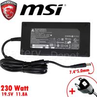 MSI Adapter ของแท้ Asus ROG G751J / MSI GP65 Leopard / GT72VR 6RD Dominator GT72S 230W 7.4 สายชาร์จ MSI, อะแดปเตอร์