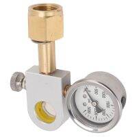 Soda Water Adapter, W21.8-14 Soda Machine Quick Connector Aluminum CO2 Refill Adapter with Release Valve Pressure Gauge