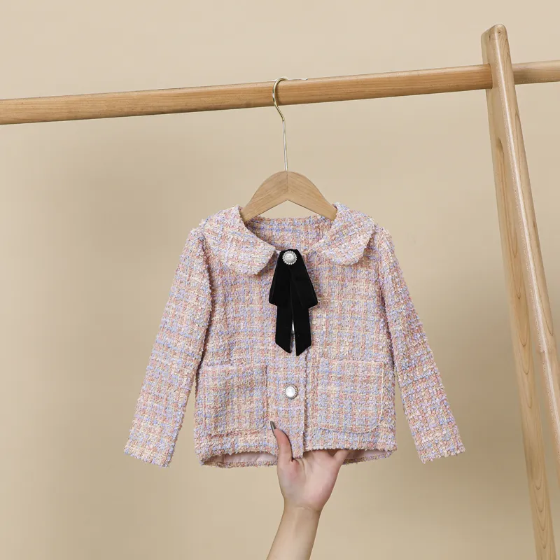 Loss Clearance Girls Chanel Style Suit Dress Korean Coat Autumn and Winter  Two-Piece Suit Princess Dress Trendy Children's Fashionable