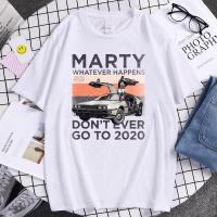 Marty Whatever Happens Back To Future T Shirt Men Short Sleeve Oversize Rock T-Shirt Mens Retro Casual Goth Tee Tops For Men S-4XL-5XL-6XL