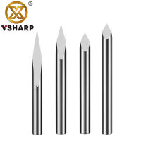 Vsharp 3ขอบ6มม. คาร์ไบด์ V-Shape แกะสลัก Bit TriangularMilling Cutter ไม้อะคริลิค PVC หยกโลหะ CNC เครื่องมือแกะสลักแกะสลัก