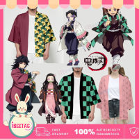 เสื้อคลุมกิโมโน3D ชุดคอสเพลย์ผู้หญิงสังหารอสูร Kimetsu No Yaiba Tanjiriro Kamado Nezuko Zuko Zenobu Shinobu