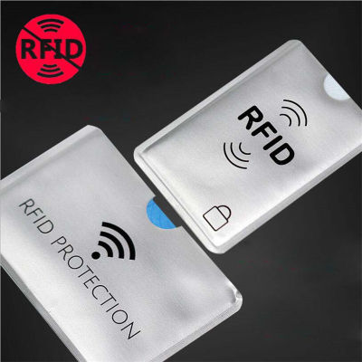 5PCS Silver Anti Rfid Card Holder NFC Blocking Reader Lock Id Bank Card Holder Case Protection Metal Credit Card Case Aluminium
