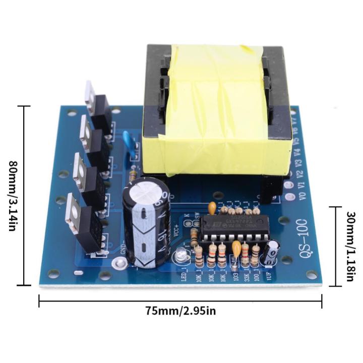 แผงวงจรอินเวอร์เตอร์500วัตต์หม้อแปลงไฟฟ้ากระแสตรง12v-เป็น-ac-220v-เป็นคลื่นสี่เหลี่ยมแผงพลังงานโมดูลตัวแปลงรถยนต์0-35a