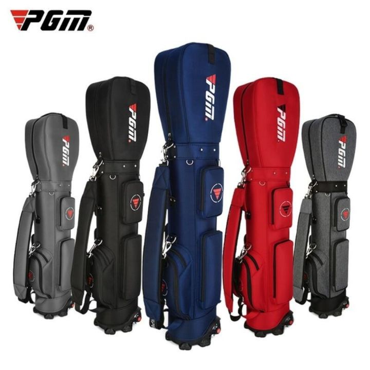 pgm-ถุงกอล์ฟกอล์ฟถุงความจุสูงขนส่งทางอากาศถุงกอล์ฟ-qb069กับล้อถุงเก็บของ
