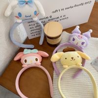 Girls Hair Accessories Cute Cartoon Plush Melody Headband Cinnamoroll Face Wash Headband Headdress