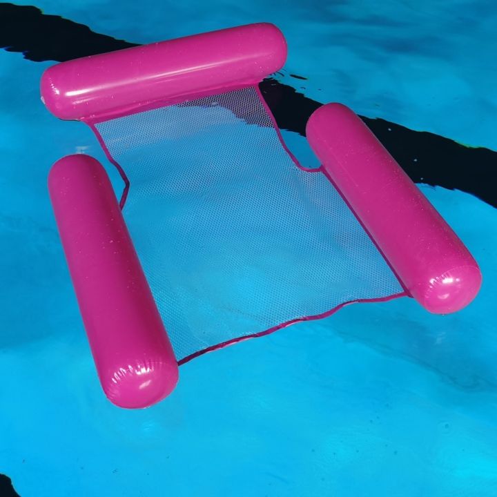 เก้าอี้เตียงแบบเป่าลมได้ของเล่นลอยน้ำลอยเปลลอยน้ำลอยน้ำได้สระว่ายน้ำเตียงเปลญวนพอง