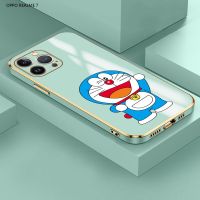 ! Realme 7 7i 6 6i 5 5S 5i 2 Pro 5G เคสเรียวมี สำหรับ Case Electroplated Doraemon เคส เคสโทรศัพท์ เคสมือถือ