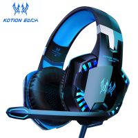 【DT】hot！ KOTION EACH Headphones Deep Stereo Headset Wired BacklitCasque with Microphone for Gamer Laptop PS4