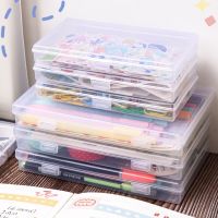 [NEW EXPRESS]∈ Transparent PVC Desktop Storage Box Waterproof Student Dairy Material Case