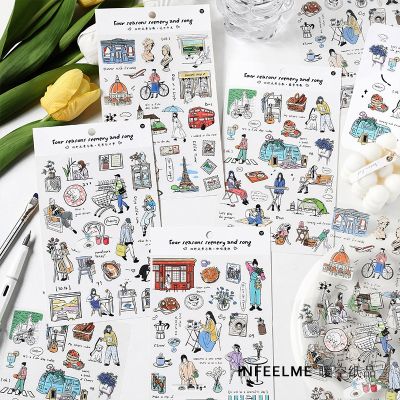 【LZ】 Travelling Scrapbook Stickers Kawaii Daily Life Stuff Decals Diy Decoration Stickers For Album Laptop Diary Decoration