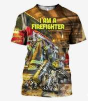 T SHIRT   New Summer Firefighter Firemon Men 3d tshirt 04