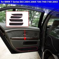 [HOT ZQQIUZWREKW 111] ประตูด้านใน Guard ป้องกันพรมรูปลอกด้านข้างขอบสำหรับ BMW 7 Series E65 2004-2008 730i รถประตู Anti Kick Pad สติกเกอร์