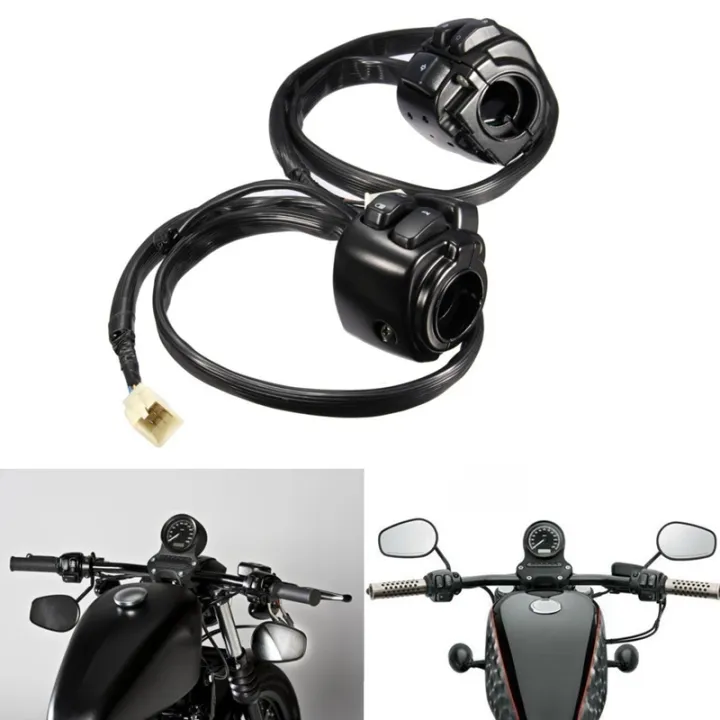 1-pair-motorcycle-handlebar-control-lights-switch-25mm-with-wiring-harness-for-harley