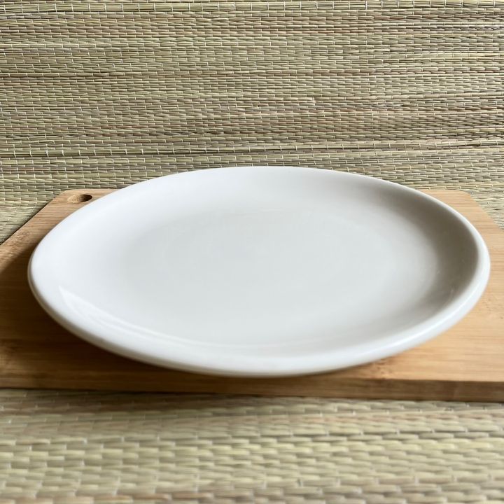 จานข้าว-จานเซรามิค-จานน่ารักๆ-จานสีขาว-ceramic-plate-จานข้าวสวยๆ-จานขนาด-8-นิ้ว-เข้าไมโครเวฟได้-ถาดสวยๆ-จานใส่อาหาร-จานราคาถูก