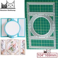 【CW】 Circle 3D Activity Book Page Frame Agency Card Rectangle Metal Cutting Die for Card Making Craft Diy Scrapbooking Die Cutter New